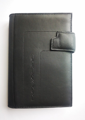 Piquadro Leather Synthetic Agenda Planner Organizer Cover Black Medium Italy-image