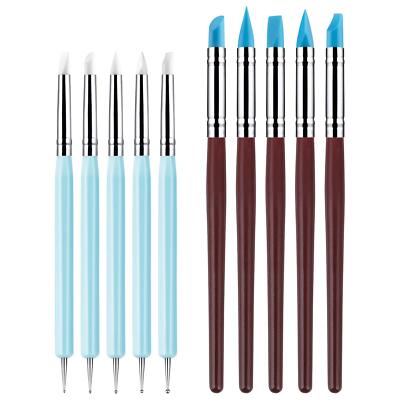 10pcs Silicone Clay Sculpting Tool Modeling Dotting Tool& Pottery Craft Use For -image