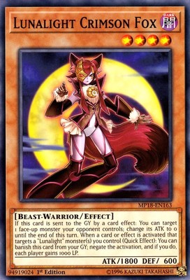 2018 Mega-Tins Mega Pack #MP18-EN163 Lunalight Crimson Fox-image