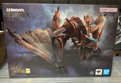 Bandai S.H.MonsterArts SHM Monster Hunter Rise Tigrex Action Figure New In Hand-image
