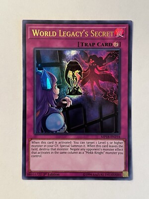 Yu-Gi-Oh! TCG World Legacy's Secret 2018 Mega-Tin Mega Pack MP18-EN218 1st...-image