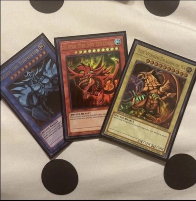 Yu-Gi-Oh! Set of Egyptian God Cards (Obelisk, Ra, Slifer) Legendary...-image