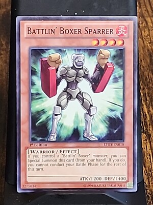 Battlin' Boxer Sparrer - 1st Edition - Yugioh Fire Monster - Vintage-image