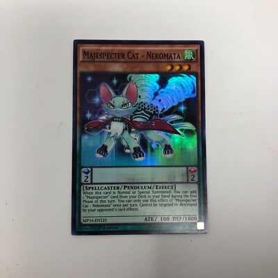 YuGiOh! MAJESPECTER CAT - NEKOMATA: MP16-EN126 SUPER RARE 1st Edition NM-image