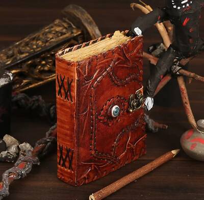 Handmade Hocus Pocus Leather Vintage Looking Journal Diary For Unisex Adult-image