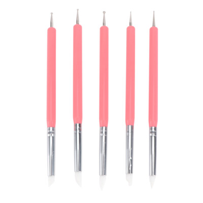  5 Pcs Polymer Clay Dotting Tool Pen for Crafts Double-ended Tools-image