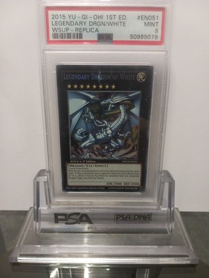 Legendary Dragon Of White YuGiOh! WSUP-EN051 Prismatic Secret Rare PSA 9 🐉🔥-image