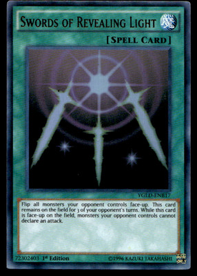 Yu-Gi-Oh TCG #YGLD-ENB17 Swords of Revealing Light (B) 1st Edition Ultra Rare LP-image