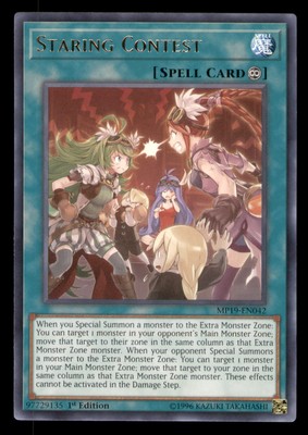 Yugioh Staring Contest #MP19-EN042 2019 Gold Sarcophagus Tin Mega Pack LP-image