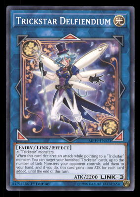 Yugioh Trickstar Delfiendium #MP19-EN023 2019 Gold Sarcophagus Tin Mega Pack LP-image