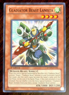 Gladiator Beast Lanista RYMP-EN106 Yu-Gi-Oh! RA YELLOW MEGA TIN 1st Ed NEW NM x1-image
