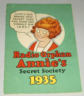 1935 Little Orphan Annie SECRET SOCIETY MANUAL Ovaltine radio premium mc1-image