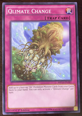 Qlimate Change MP15-EN182 YuGiOh! Trap COMMON Mega Pack 2015 1st Ed Near Mint x1-image