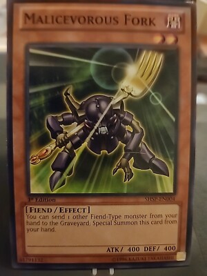 Malicevorous Fork - 1st Edition - Yugioh Dark Monster - Vintage-image