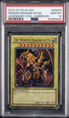 2013-2018 YU-GI-OH! LEGEND COLL GAMEBOARD ED THE WINGED DRAGON OF RA PSA 10-image