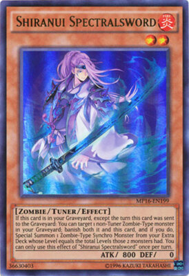Yu-Gi-Oh Card - MP16-EN199 - SHIRANUI SPECTRALSWORD (ultra rare holo) - NM/M-image