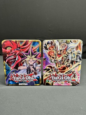 SET OF 2 - Yu-Gi-Oh! Mega Tin 2014 & 2016 Collectible Tins Empty GOOD SHAPE-image