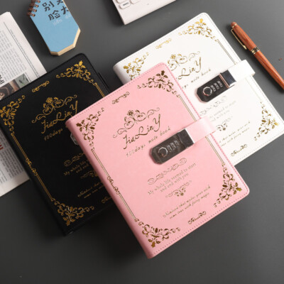 PU Leather Refillable Journal A5 Notebook Lined Paper Writing Diary 196 Pages-image