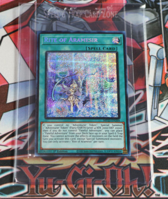 YuGiOh Spell Card Rite Of Aramesir MP23-EN264 1st Prismatic Secret Rare-image