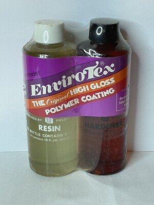 Vintage EnviroTex High Gloss Polymer Coating Resin Hardener New Sealed Bottles-image