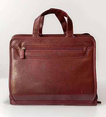 Foray Maroon Premium Padfolio Briefcase Binder Calculator-image