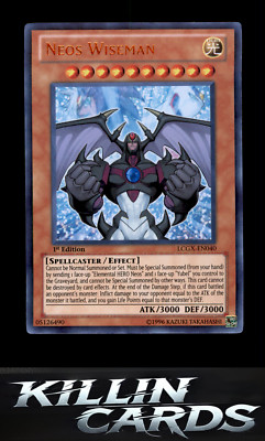 1st Edition Neos Wiseman LCGX-EN040 Ultra Rare Legendary Collection 2 YuGiOh Car-image