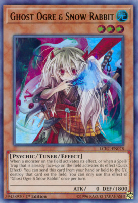 YUGIOH Ghost Ogre & Snow Rabbit : LCKC-EN078 : UR 1st-ED NM-image