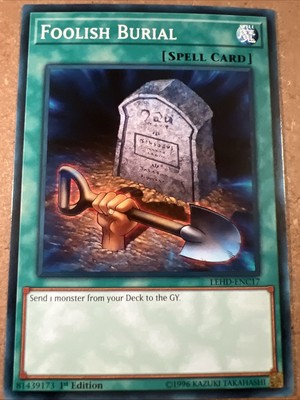 Yu-Gi-Oh Legendary Hero Decks - Foolish Burial LEHD-ENC17 - 1st Edition-image
