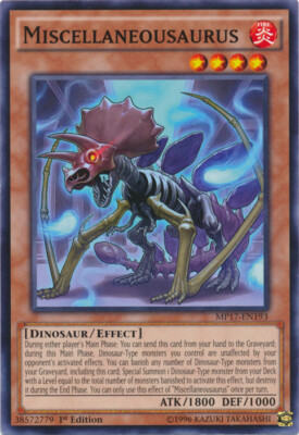 Yugioh! Miscellaneousaurus - MP17-EN193 - Common - 1st Edition Lightly Played, E-image