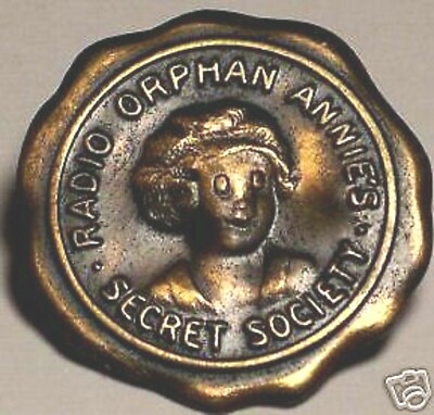 RADIO ORPHAN ANNIE SECRET SOCIETY PINBACK PIN-image