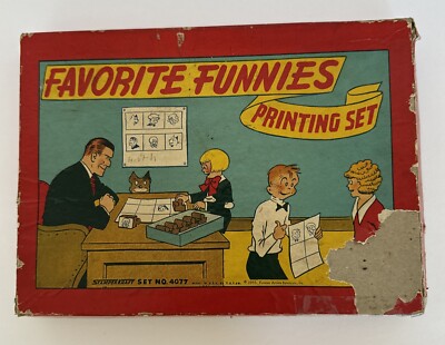 Favorite Funnies Printing Set Stamper Dick Tracy Little Orphan Annie 1935 #4077-image