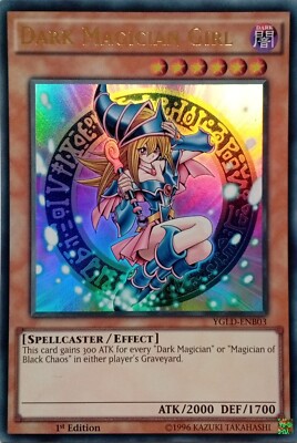YGLD-ENB03 DARK MAGICIAN GIRL ULTRA RARE 1ST EDITION YuGiOh CARD-image