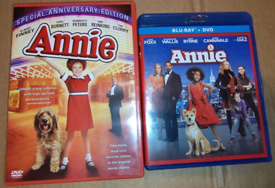 ANNIE DVD MOVIES CLASSIC FAMILY ENTERTAINMENT RATED PG Lot of 2 (#E)-image