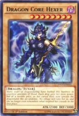 Yugioh - Dragon Core Hexer - 1st Edition - Rare NM - Free Holographic Card-image