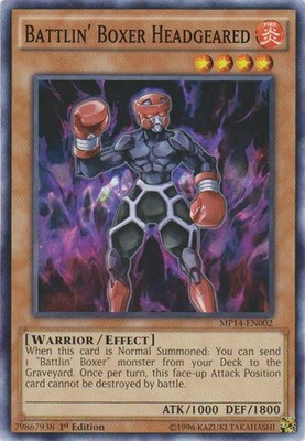 Battlin' Boxer Headgeared - MP14-EN002 - Common - 1st Edition - Heavily Played-image