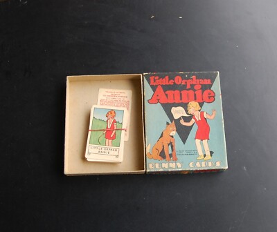 LITTLE ORPHAN ANNIE RUMMY CARDS GAME 1937 BOX With 36 Cards-image