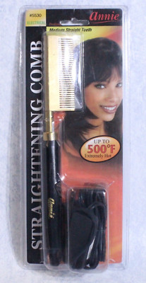 Annie Hair Straightening Comb Medium Straight Teeth Professional Electrical 5530-image