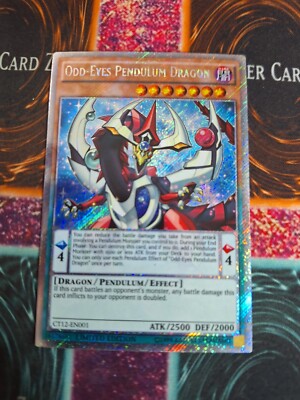 Yu-Gi-Oh! Odd-Eyes Pendulum Dragon CT12-EN001 Platinum Secret Rare Limited NM-image