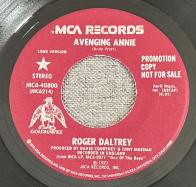 Roger Daltrey - Avenging Annie Long & Short Version PROMO 7