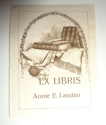 Annie E. Landau - Ex Libris Bookplate-image