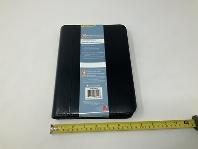 Day-Timer Wire-Bound Leather Organizer System Agenda Black #D68515-image