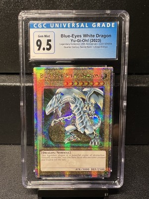 Blue-Eyes White Dragon Quarter Century Secret Rare LC01-EN004 CGC 9.5 Blue Label-image