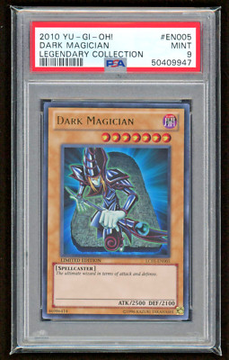 2010 DARK MAGICIAN HOLO LEGENDARY COLLECTION PSA 9 MINT #EN005 YUGIOH KONAMI-image