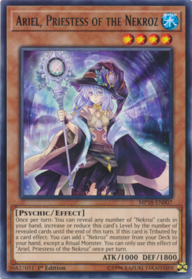 Ariel, Priestess of the Nekroz - MP18-EN007 - Rare - 1st Edition x1 - Near Mint-image