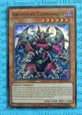 Archfiend Commander CT11-EN006 Super Rare Yu-Gi-Oh Card Limited Edition New-image