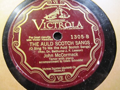 1927 John McCormack SCOTS BALLAD Auld Scotch Sangs/ Annie Laurie VICTOR 1305-image