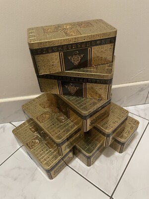 8x YUGIOH EMPTY Mega Tin 2022 The Pharaoh’s Gods ONLY TIN  MP22 Brand New Mint-image