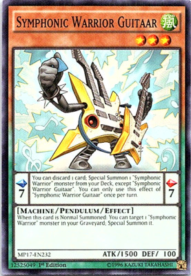Symphonic Warrior Guitaar MP17-EN232 Yu-Gi-Oh! Light Play 1st Edition-image