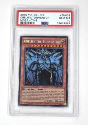2016 YuGiOh Obelisk the Tormentor CT13-EN002 Limited Edition Secret Rare PSA 10-image