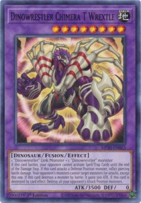 YGO-4x-Near Mint-Dinowrestler Chimera T Wrextle - MP20-EN063 - Common - 1st Edit-image